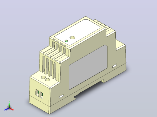 AC-DC工业DIN轨道电源；塑料T形外壳