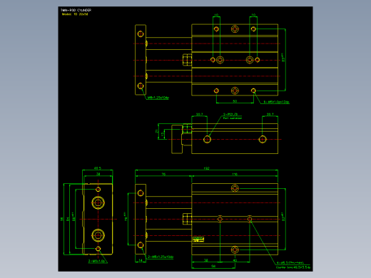 双轴气缸2D-TD32x50缩略图