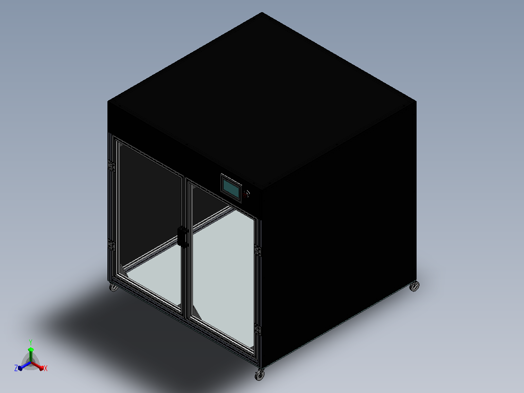 Ndustrial 3D打印机外壳正等轴测图