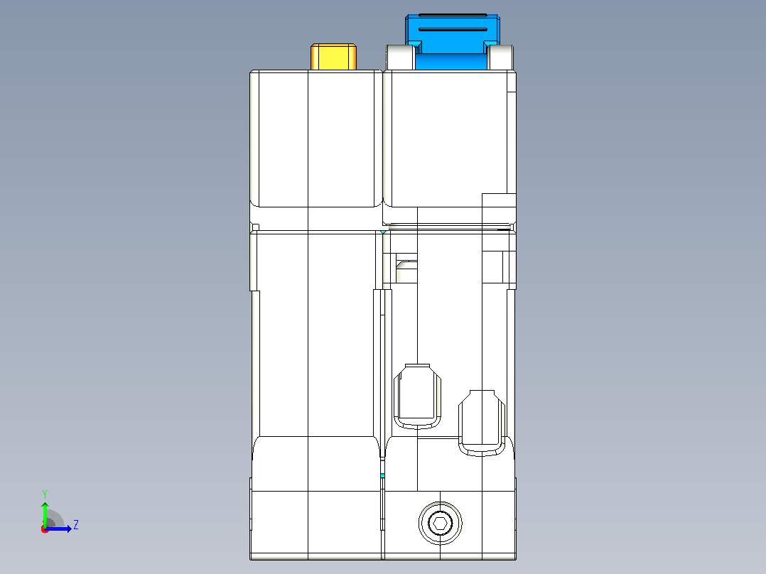 NBHLE-40&amp;1P&amp;N剩余电流动作断路器三维模型202405左视图