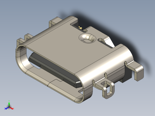 USB C 连接器水平板载 1.6mm