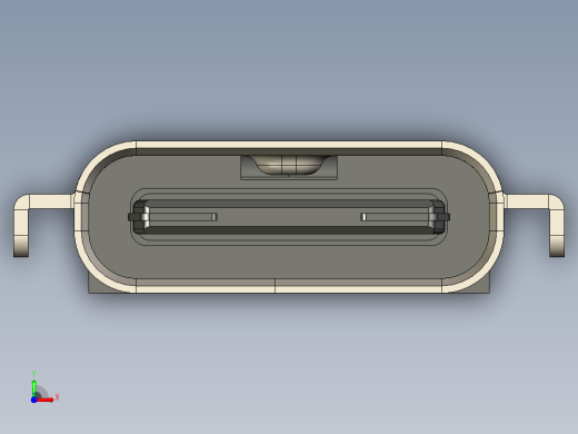 USB C 连接器水平板载 1.6mm前视缩略图