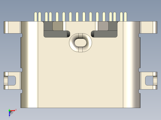 USB C 连接器水平板载 1.6mm俯视缩略图