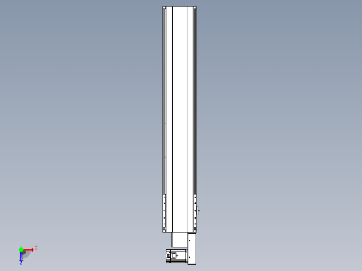 皮带直线轴半封闭可选导轨TPA-HNB-202D-140-L1000-MR-Y-P75-N3俯视缩略图