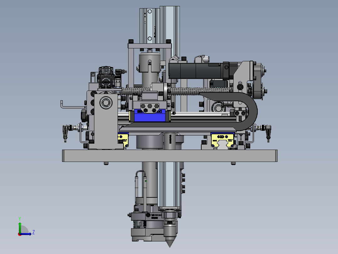 汽车行业丝杆变位(测量，顶尖压持)机构sw18左视图