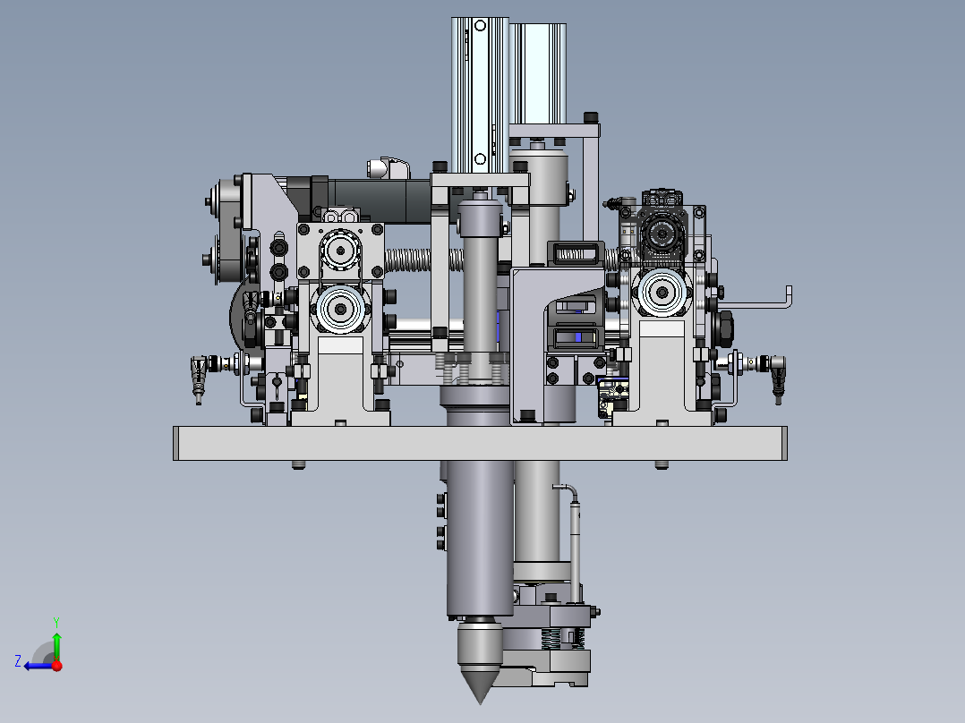 汽车行业丝杆变位(测量，顶尖压持)机构sw18右视图