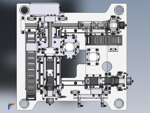 汽车行业丝杆变位(测量，顶尖压持)机构sw18俯视缩略图
