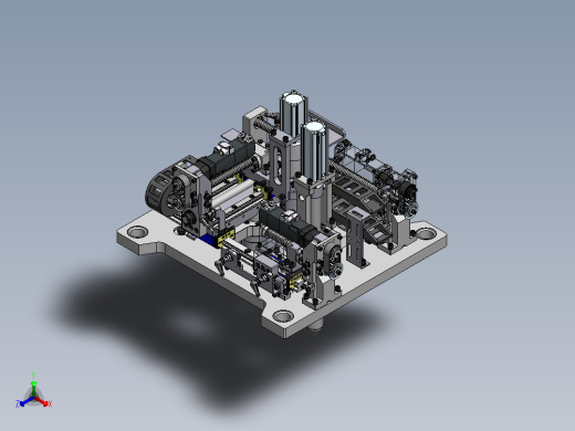 汽车行业丝杆变位(测量，顶尖压持)机构sw18正等轴测缩略图