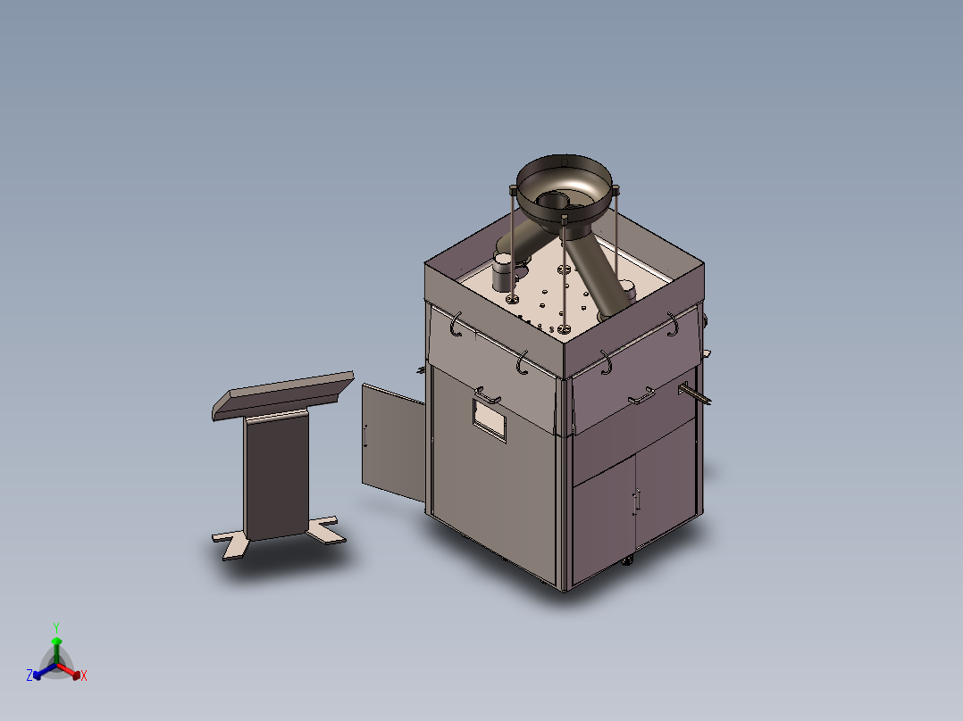 旋转式医药压片机3D图纸H458正等轴测图