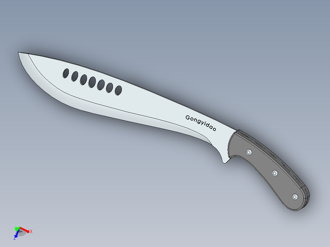 工艺刀渲染主视图