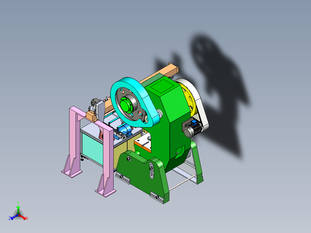 冲床取料整机正等轴测图