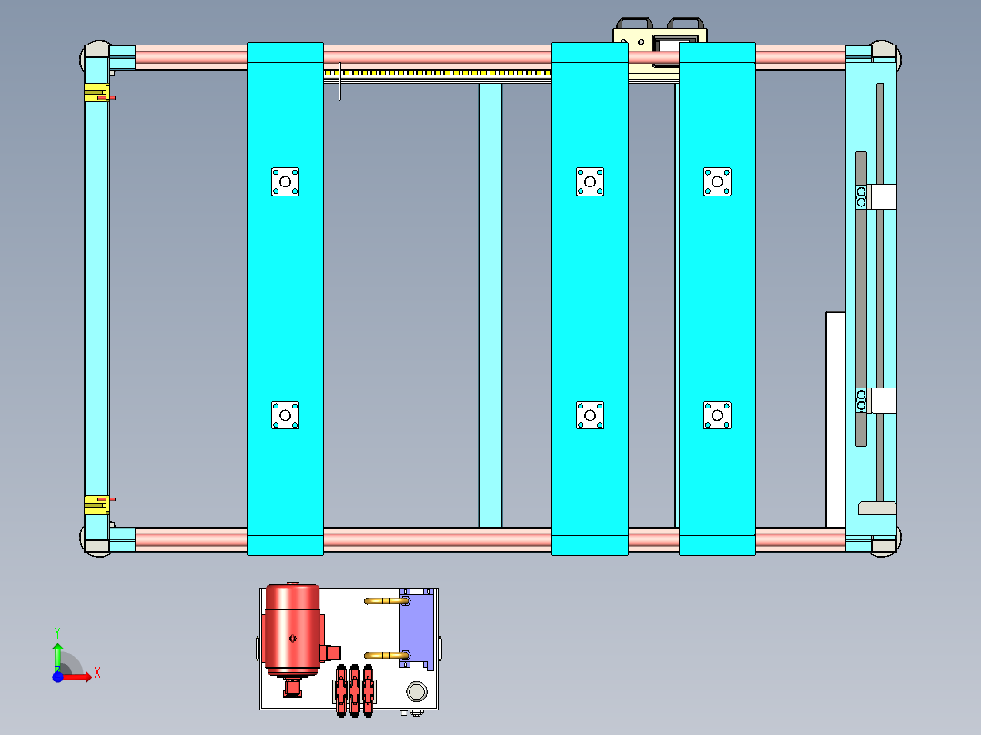 B3_中空板整形、封边、折弯一体机设备前视图