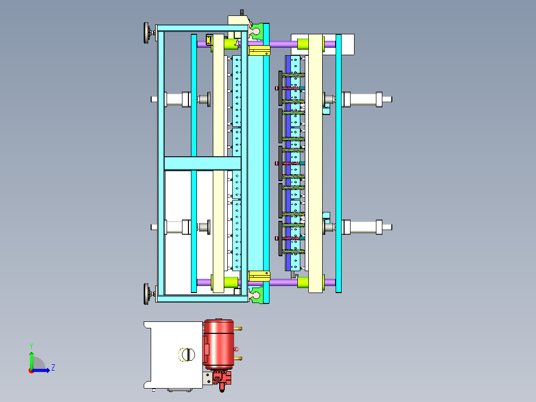 B3_中空板整形、封边、折弯一体机设备左视图