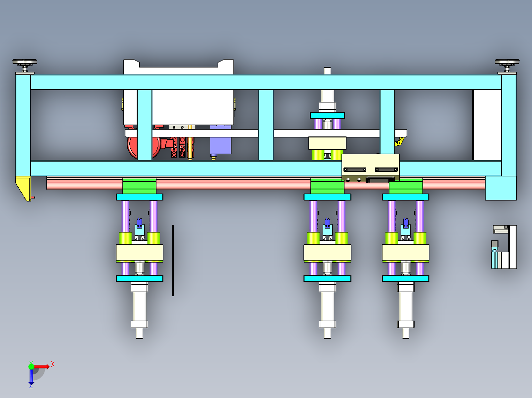 B3_中空板整形、封边、折弯一体机设备俯视图