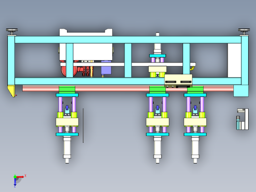B3_中空板整形、封边、折弯一体机设备俯视缩略图