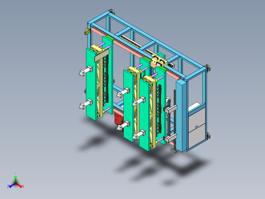 B3_中空板整形、封边、折弯一体机设备正等轴测缩略图
