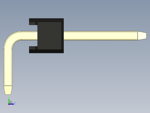 彩色公排针 100mil 2.54mm 系列-DS1022_black_1x02p_100mil_TypeD_rev1.0左视缩略图