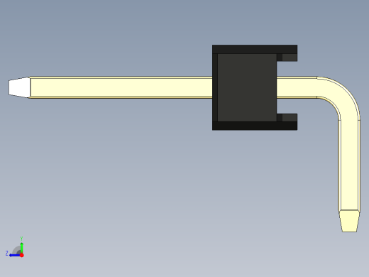 彩色公排针 100mil 2.54mm 系列-DS1022_black_1x02p_100mil_TypeD_rev1.0右视缩略图