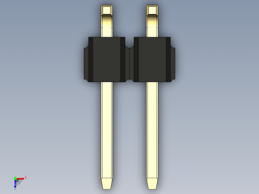 彩色公排针 100mil 2.54mm 系列-DS1022_black_04p_100mil_TypeSMT_rev1.0俯视缩略图