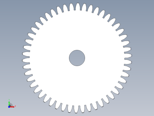 正齿轮-m0.8 20PA 50t Spur Gear前视缩略图