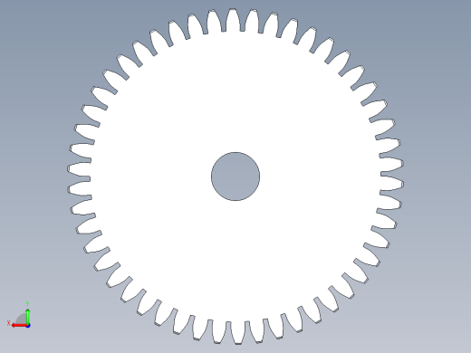 正齿轮-m0.8 20PA 50t Spur Gear后视缩略图