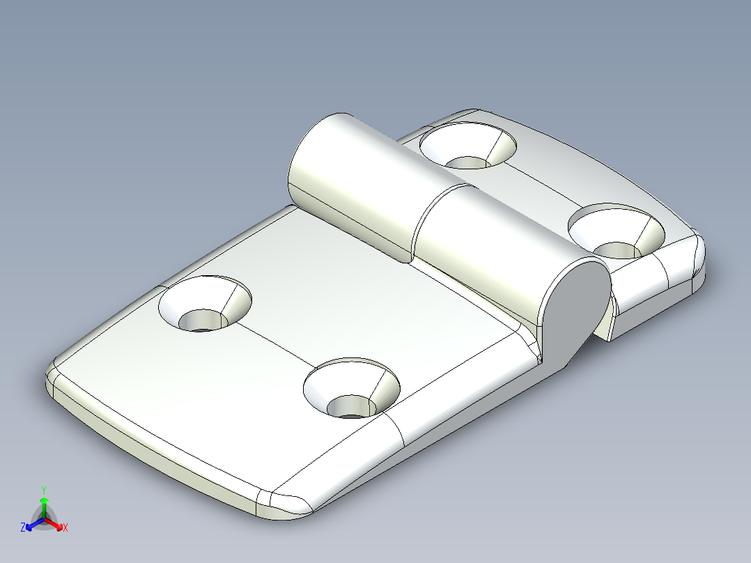 型材-KJN 30-60 DETACHABLE COMBI HINGE LEFT 095K3060L00正等轴测图