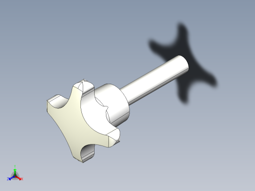 星型把手2473-3D多系列多零件图纸模型正等轴测缩略图