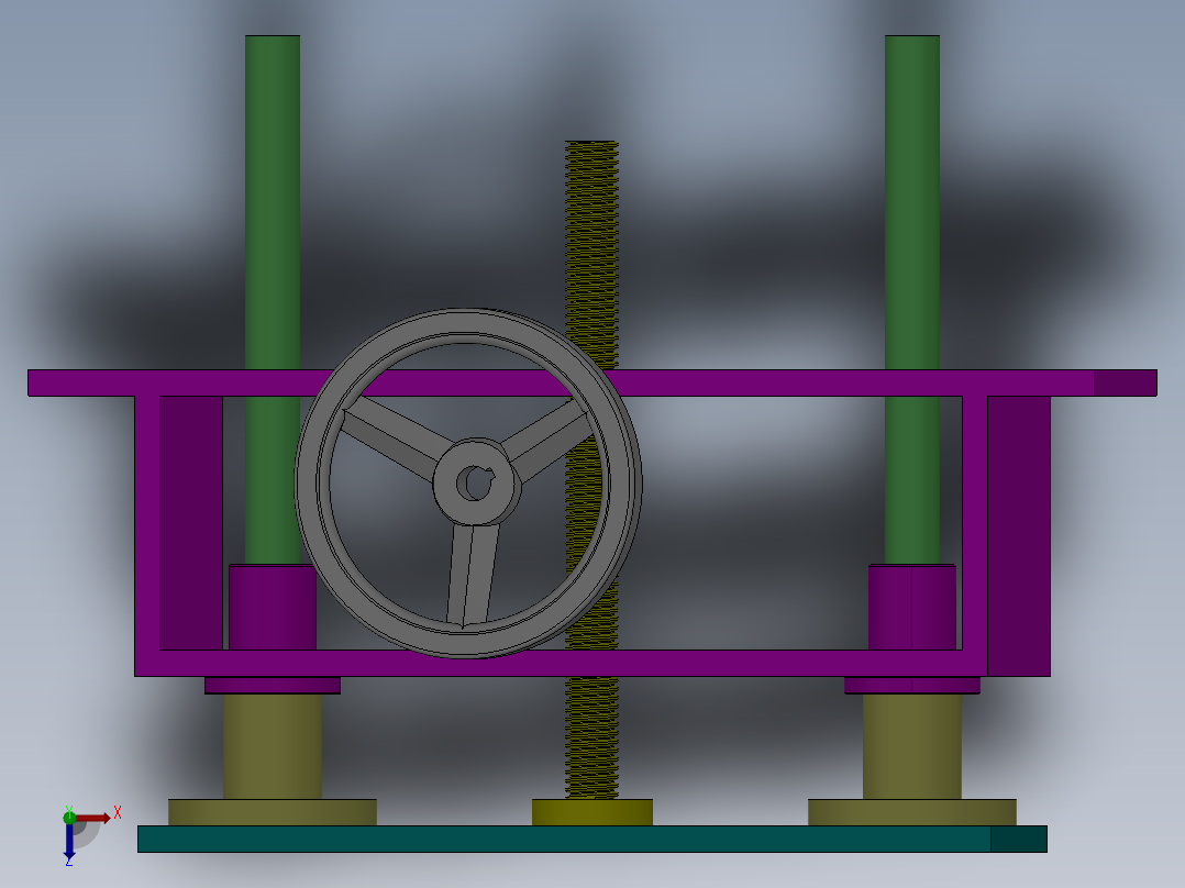 V手动升降机俯视图