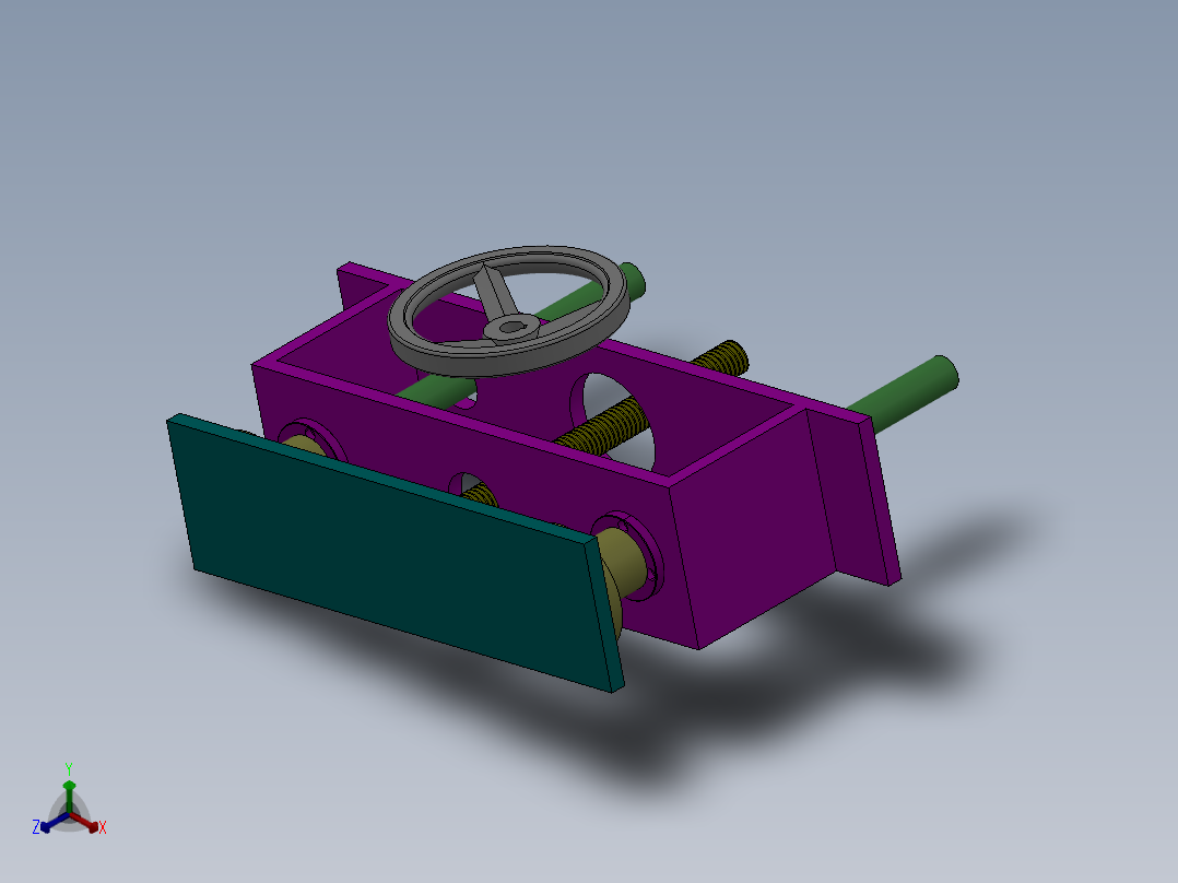 V手动升降机正等轴测图