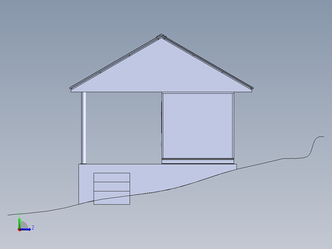 屋顶工程左视图
