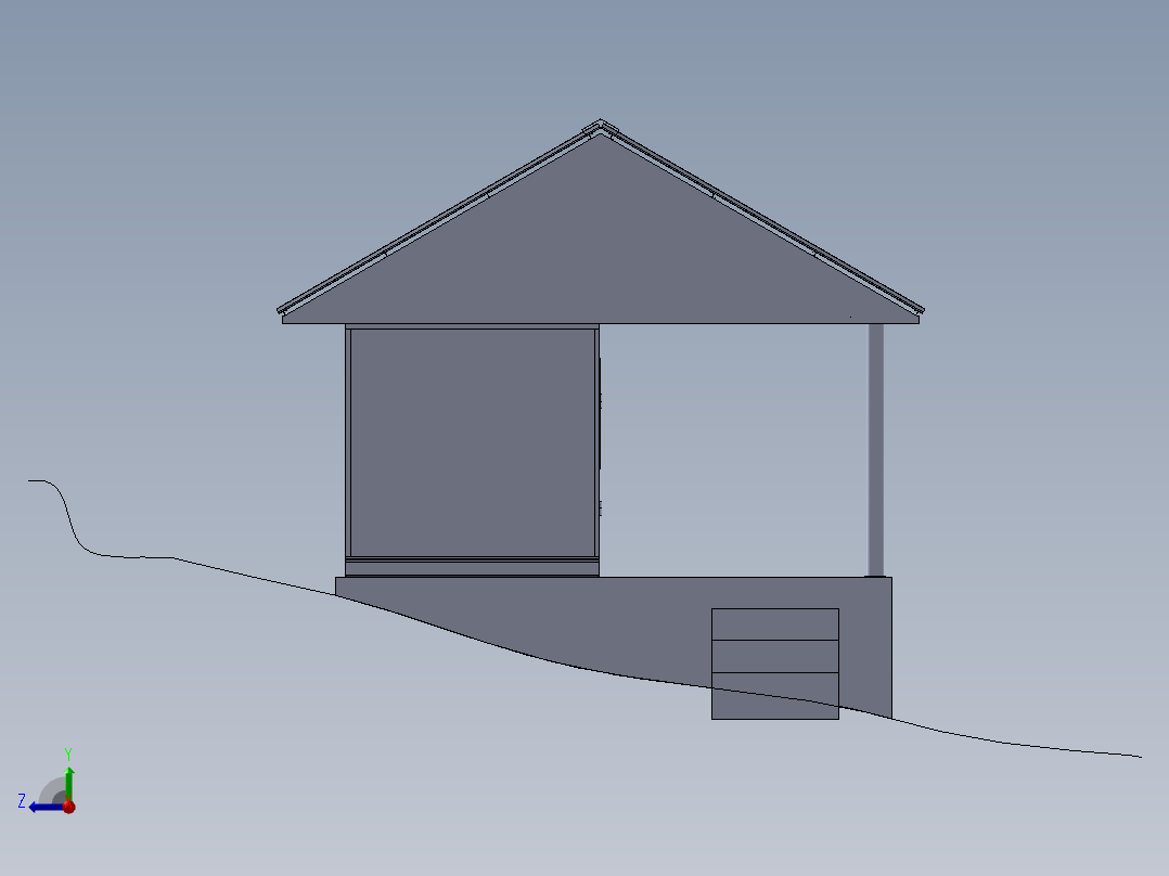 屋顶工程右视图