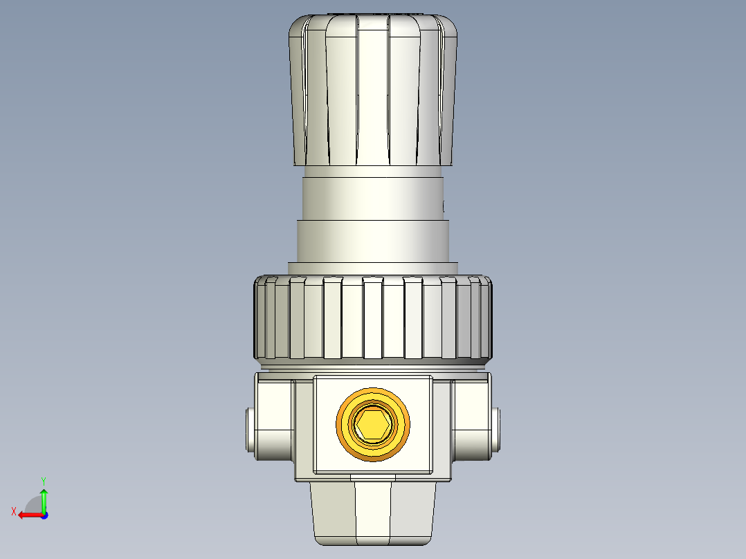 压力调节器减压阀后视图