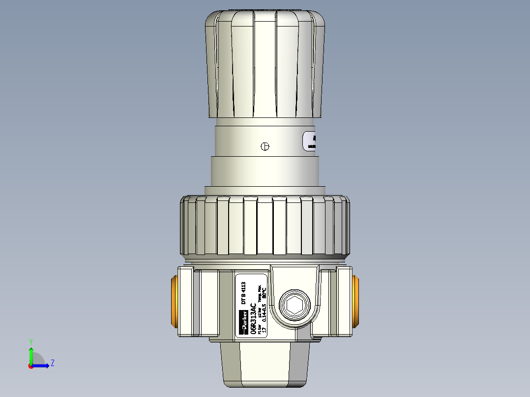 压力调节器减压阀左视图