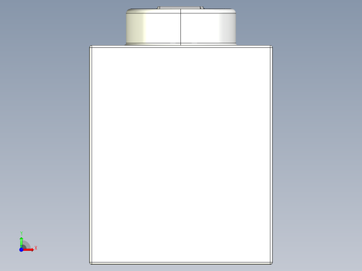 乐高套装 4421基本积木-300501 White Brick 1 x 1.STEP前视缩略图