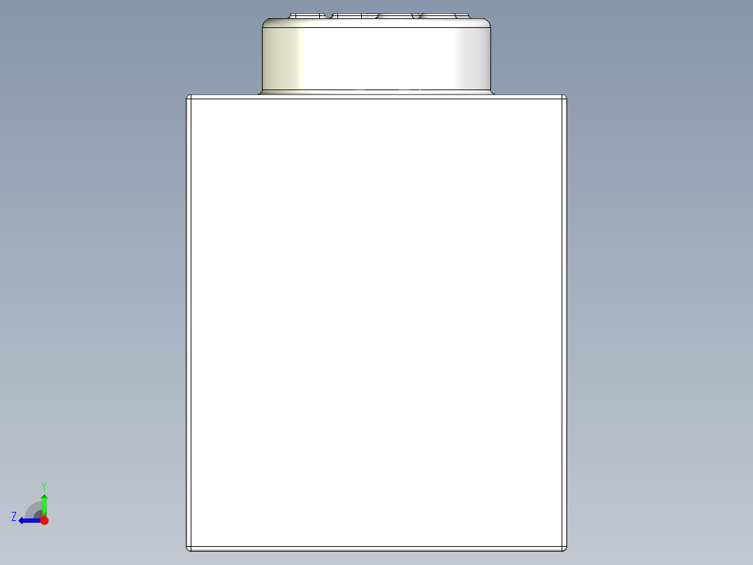 乐高套装 4421基本积木-300501 White Brick 1 x 1.STEP右视图