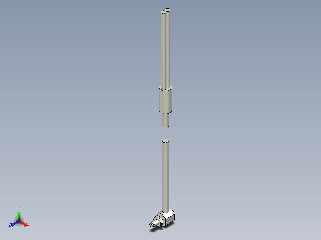 耐高温玻璃光纤_漫反射型FR-GWY320_3D主视图