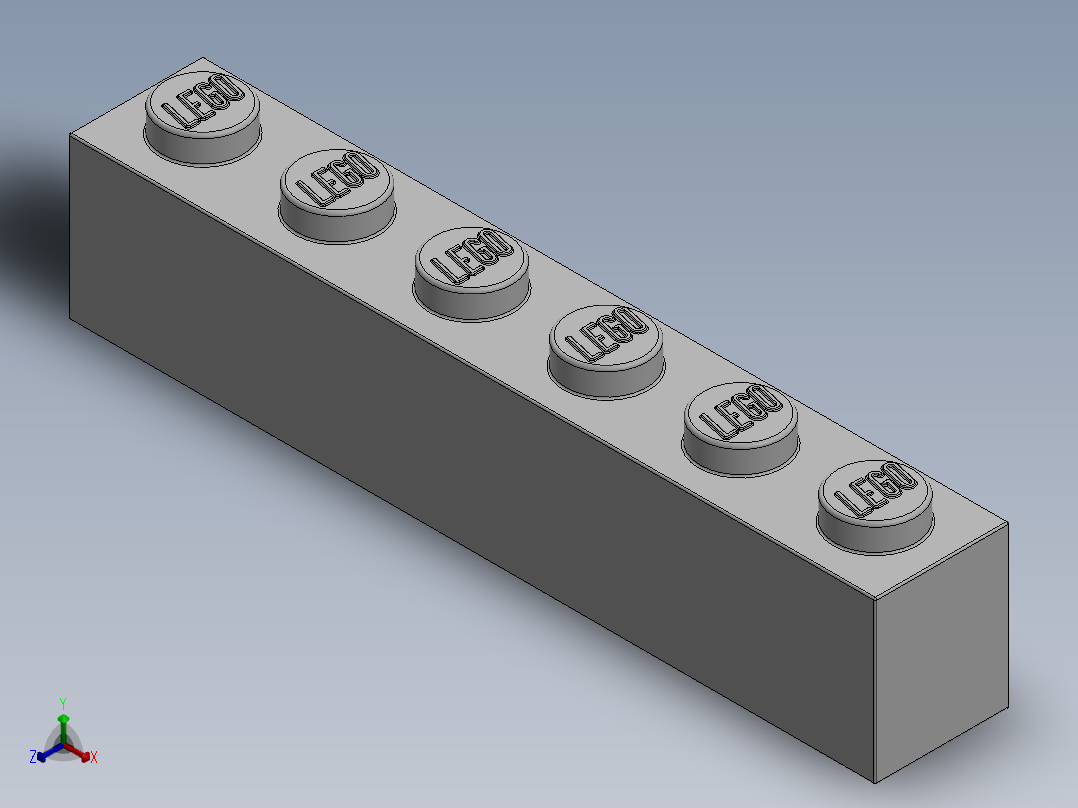 乐高套装 4421基本积木-300901 White Brick 1 x 6.SLDPRT