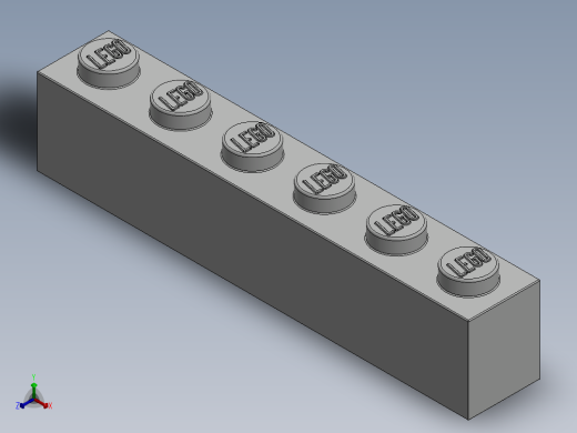 乐高套装 4421基本积木-300901 White Brick 1 x 6.SLDPRT