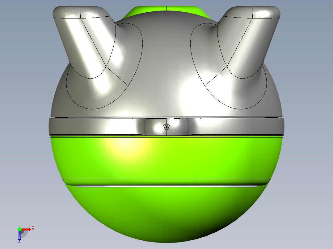芋虫创意插座 STP俯视图