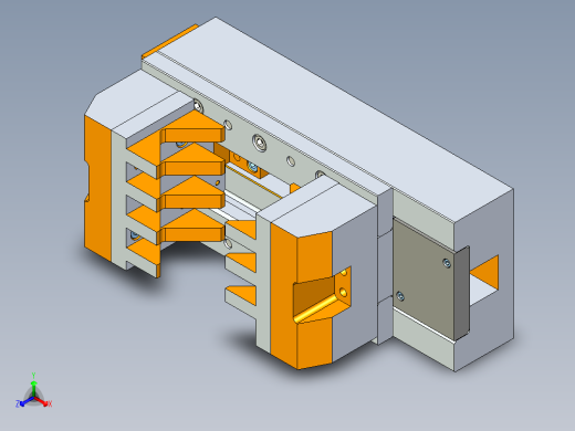 电动自定心虎钳正等轴测缩略图