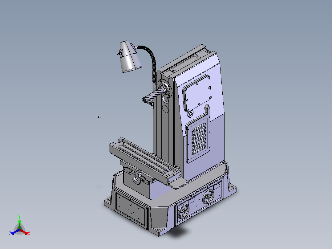 铣床、NGF-110铣床正等轴测图