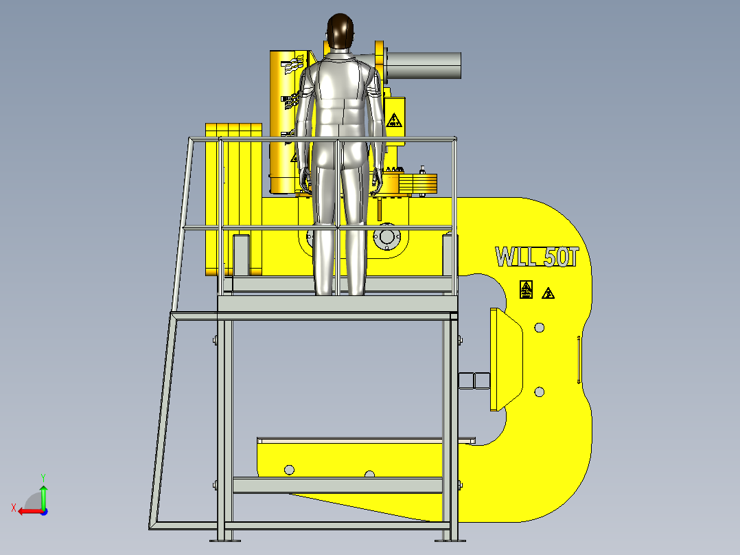 电动卷钩50T后视图