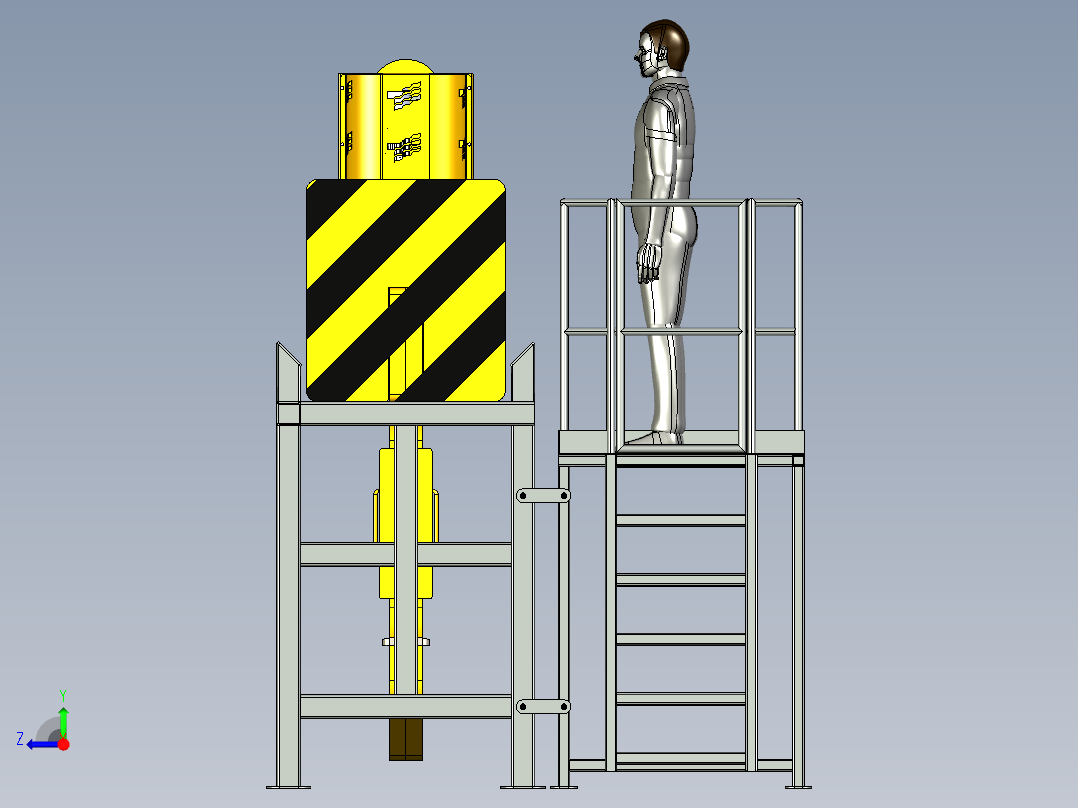电动卷钩50T右视图