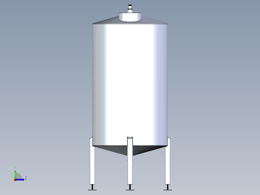 B3003619-植物油储存罐左视图