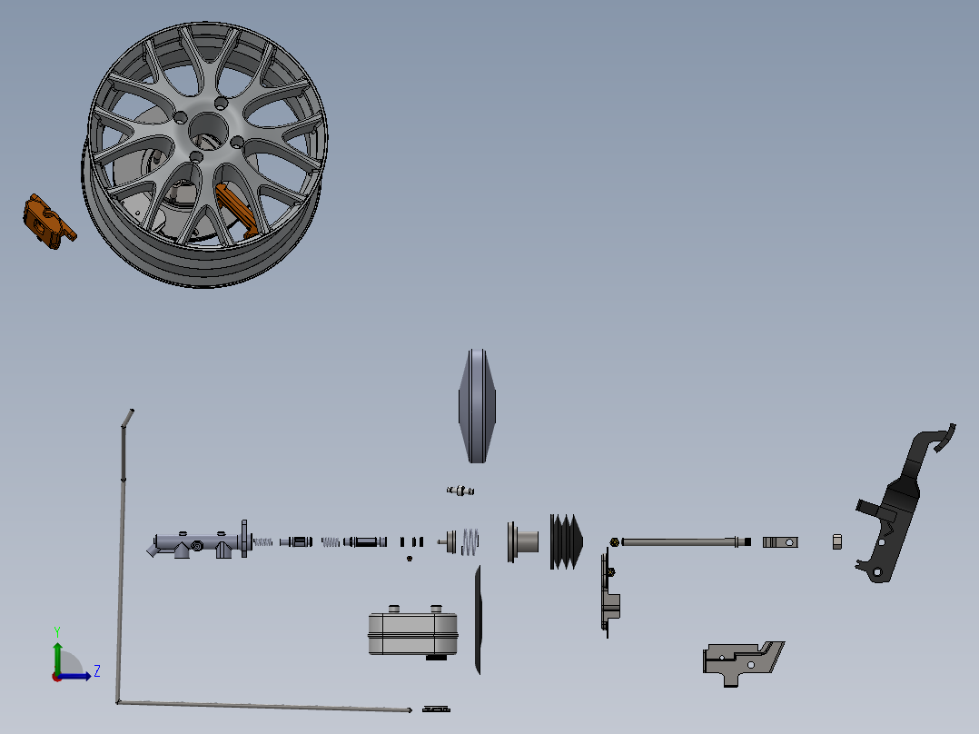 刹车系统(20)左视图