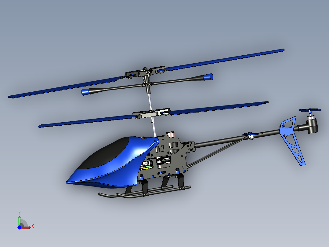 遥控直升机前视图