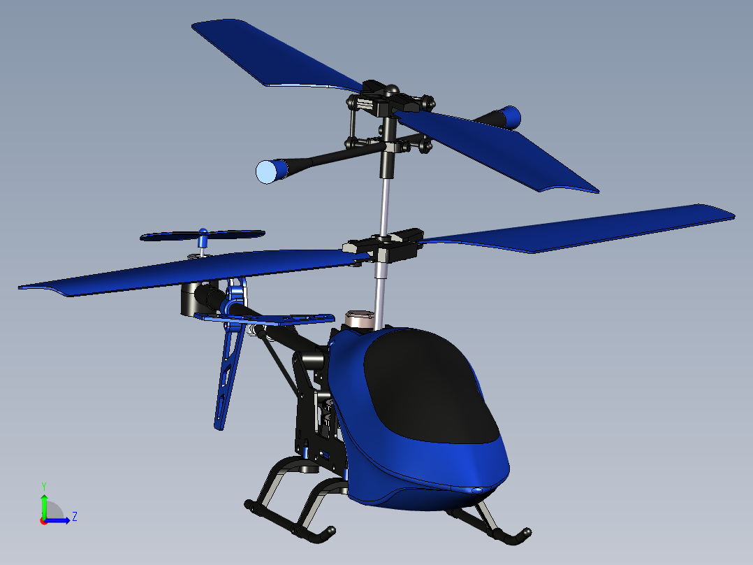 遥控直升机左视图