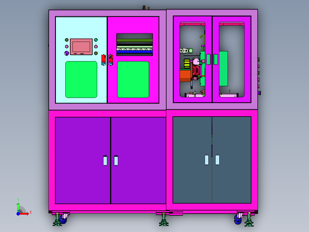 胶带释放机构及胶带粘贴设备前视图