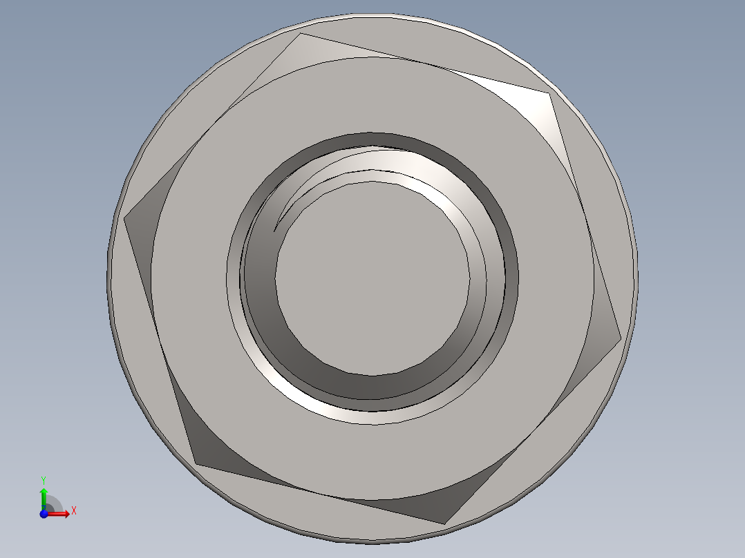 M6 x 1.0螺母和螺栓前视图
