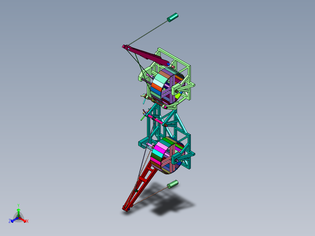 污水泵站用污泥提升系统正等轴测图